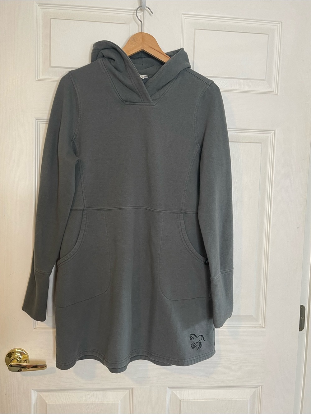 Kerrits Slate Gray Hooded Horse Riding Tunic farmgirl cowgirl